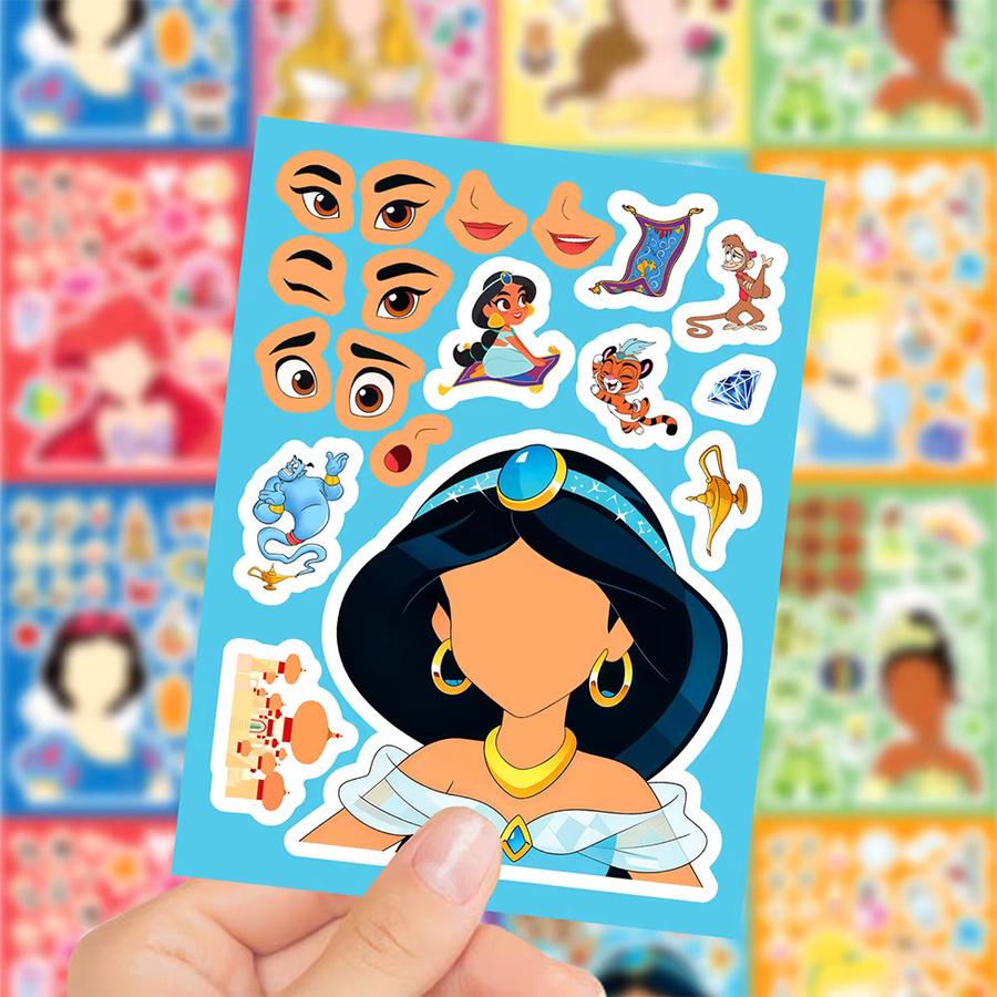 Disney Prinzessinnen Puzzle-Aufkleber, Nachfüllpack, 8/16 Blatt - Bild 3