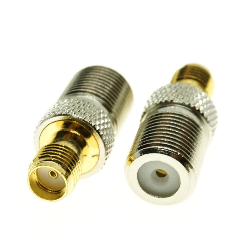 RFProMaker SMA auf F-Typ Adapter-Set, 2 Stück, koaxialer RF-Stecker Set, silber - Bild 2
