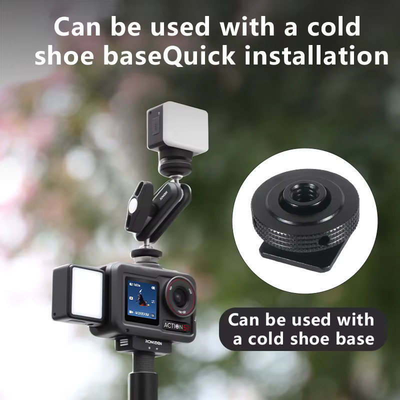 Ronkoen TZ-20 Pea Clip Magic Arm mit Doppelkugelgelenk und 1/4-Zoll-Loch in Schwarz für DSLR-Kameras, Monitore, Lichter und Mikrofone - Bild 3