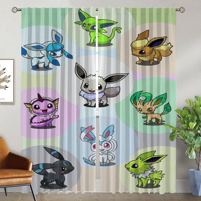 2er-Set Elegante Raumvorhänge mit Motiv für Wohnzimmer und Küche, halbtransparent, Mehrfarbig, Breite: 86 cm, Höhe: 183 cm - Bild 1