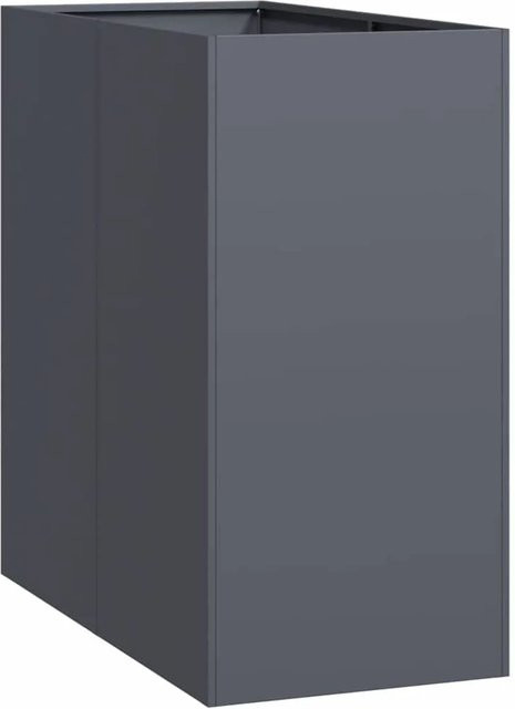 vidaXL Pflanzgefäß aus Stahl in Anthrazit, B/T/H: 40 x 80 x 80 cm - Bild 1