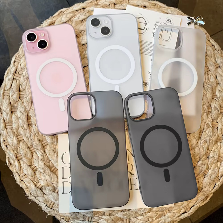 AKABEILA MagSafe Hülle für iPhone 11 bis iPhone 17 Pro Max, Matt Transparent, Magnetische Kabellose Lade-Bumper-Hülle - Bild 3