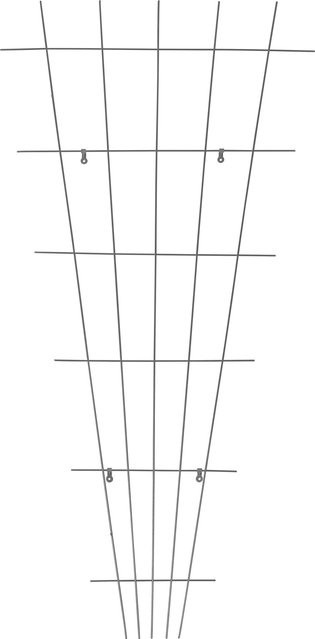 Fächerspalier in Anthrazit aus Metall und Kunststoff, Breite: 75 cm, Höhe: 150 cm - Bild 1