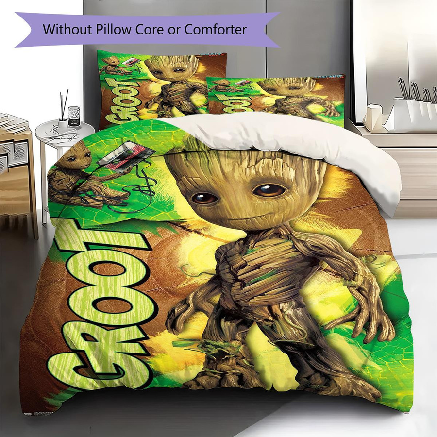 Groot Muster Bettwäsche Set mit Grafikdesign, Mehrfarbig, B/H: 200 x 200 cm - Bild 2