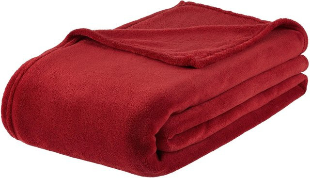 Mömax Kuscheldecke Lukas XL Rot, B/B: 180 x 200 cm, flauschige Fleece-Decke aus Polyester - Bild 1