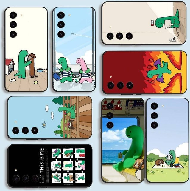 Mesuca J-Joguman Dinosaurier Handyhülle für Samsung Galaxy S21 S22 S23 S24 S25 S26 Ultra FE Plus 5G A52S Soft Cover, Mehrfarbig - Bild 1