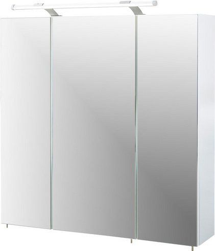 Schildmeyer Spiegelschrank Dorina in Weiß mit LED-Beleuchtung, B/H/T: 70 x 70 x 16 cm - Bild 1