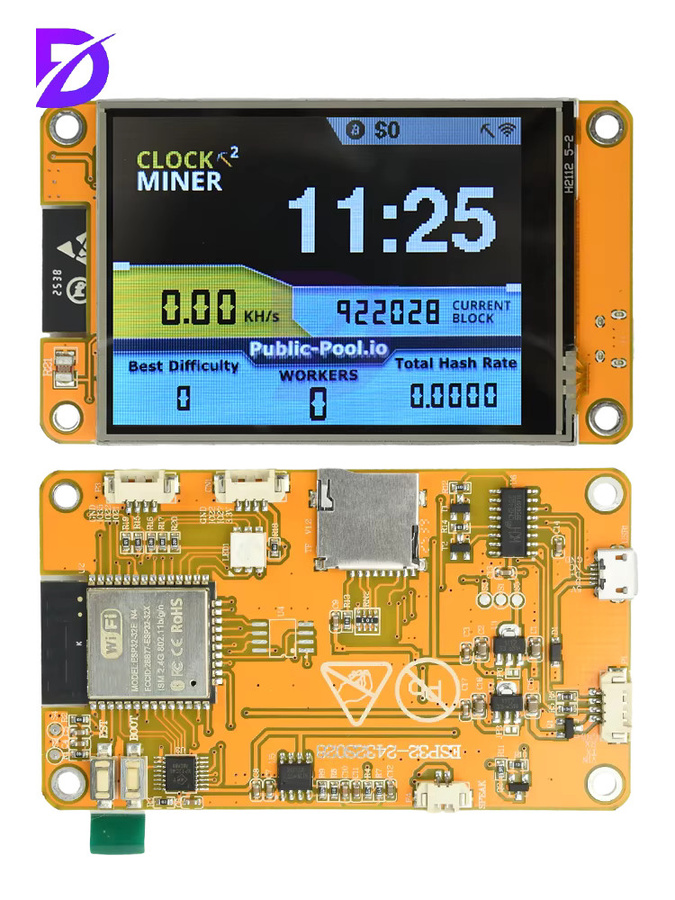 diymore ESP32-2432S028 Entwicklungsboard mit 2,8 Zoll OLED-Display und Micro-USB Anschluss - Bild 5