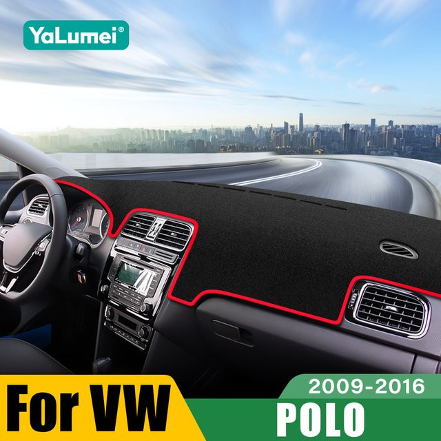 YaLumei Dashboard Sonnenschutz Abdeckung für Volkswagen VW Polo 6R 6C in Schwarz - Bild 1