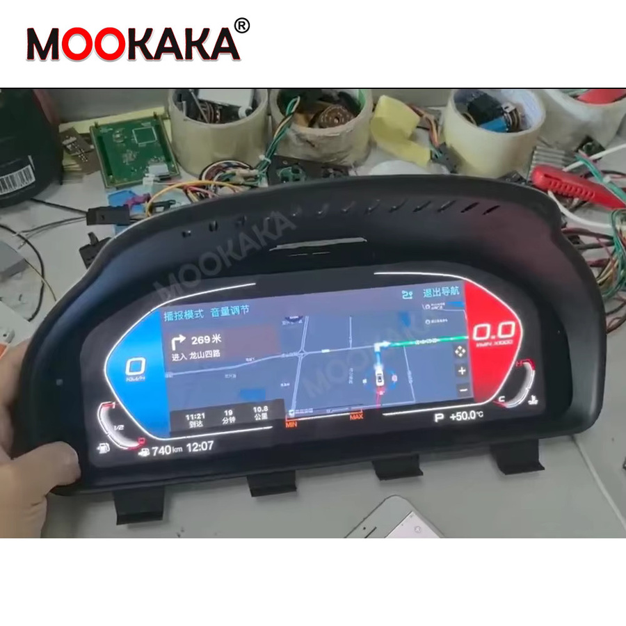 Aotsr Digitales Auto-Cluster für BMW 6er F06 F12 F13 (2011-2017) mit Carplay und Android Auto, LCD Dashboard Tacho Panel in Schwarz - Bild 4