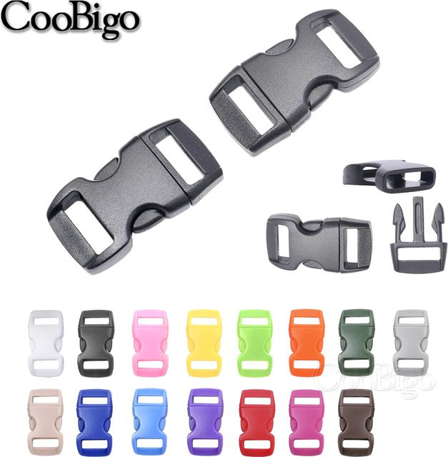 50 Stück Paracord Schnallen von CooBigo in Blau, 10 mm Verschlüsse für Armbänder, Halsbänder und Outdoor-DIY-Projekte - Bild 1