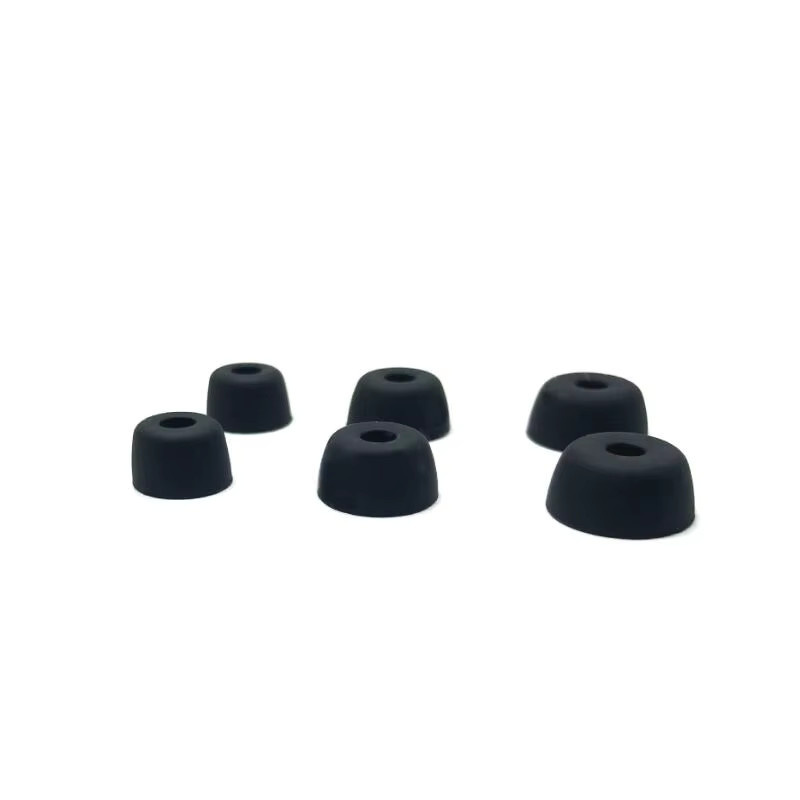 3 Paar Silikon-Ohrkappen für Jabra Elite 75t, 65t und Active Sport Evolve 65t In-Ear Kopfhörer in Schwarz und Transparent - Bild 2