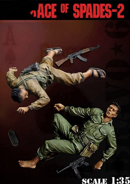 BAANFU Vietnam-Soldat, Harzfigur, Modellbausatz, 2-Figuren, Maßstab 1:35 - Bild 1