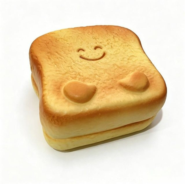 A Family Of Home Textiles Kawaii Toastbrot Squishy Spielzeug, langsam rückprallend, weich - Bild 1