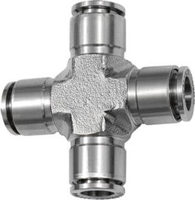 Riegler X-Steckverbindung für Schlauch-Außendurchmesser 8 mm aus Edelstahl 1.4404 in Silber - Bild 1