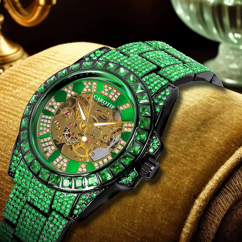 CAROTIF Armbanduhr Automatik, Edelstahl, Grün, Herren - Bild 2