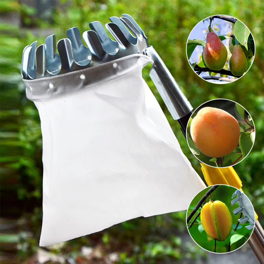 Ergonomischer Obstpflücker von alloet in Weiß, tragbar und abnehmbar für die Gartenarbeit - Bild 3