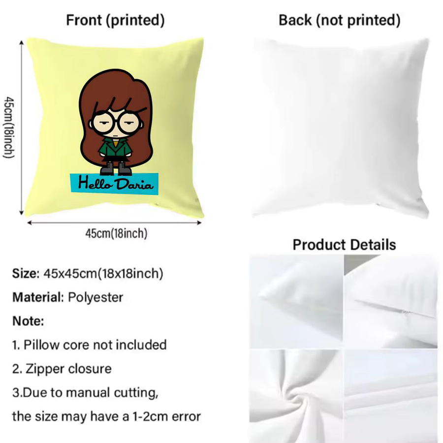 D-DariaS Cartoon Kissenbezug wendbar für Sofa, Schlafzimmer und Auto - Bild 4