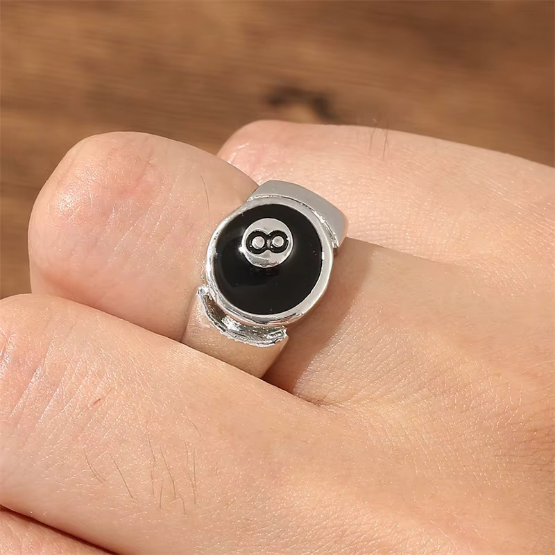 kefeng jewelry Ring, Schwarz, Silber, Unisex - Bild 2