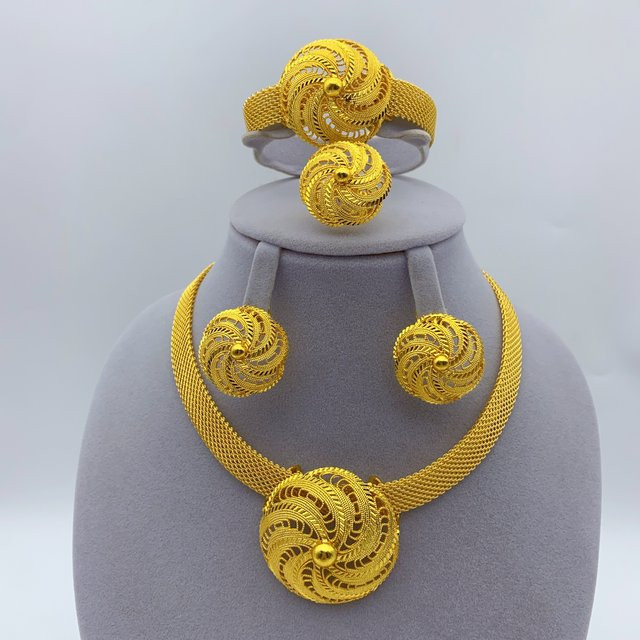 XUHUANG Halsketten-Set, vergoldet, Damen - Bild 1