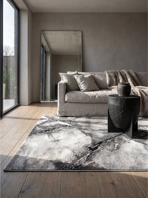 OGLIO Kadima Design Kurzflor Teppich in Grau mit Steinoptik, B/T: 200 x 290 cm - Bild 1