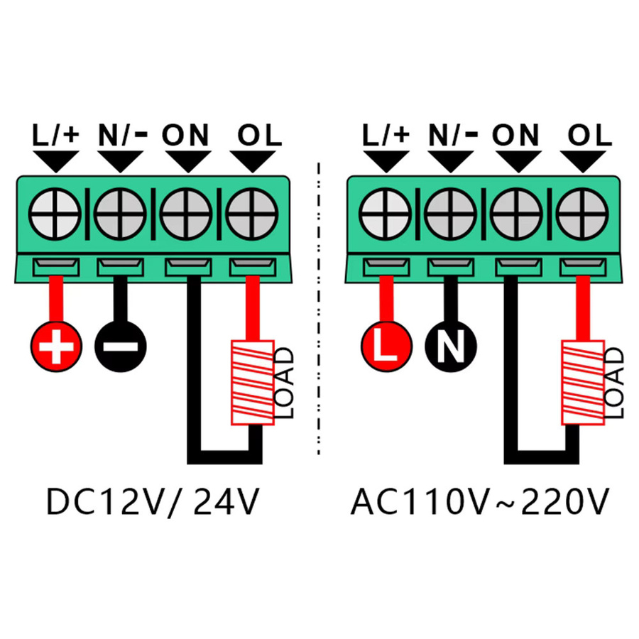 Voktta Digitales Zeitverzögerungsrelais T2310 Open-Timer-Steuermodul in Schwarz für 12V 24V DC und 110V 220V AC mit einstellbarer Zeit von 0-999s/min/h - Bild 3