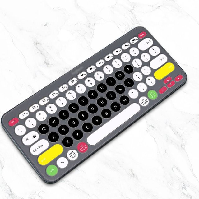 Silikon Schutzhülle für Logitech K380 Koreanische Tastatur in Weiß, staub- und wasserdicht - Bild 1