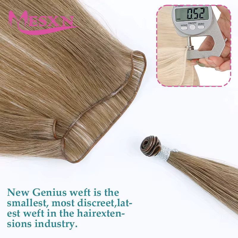 MESXN Haar Tressen Extensions Echthaar, Unisex - Bild 1