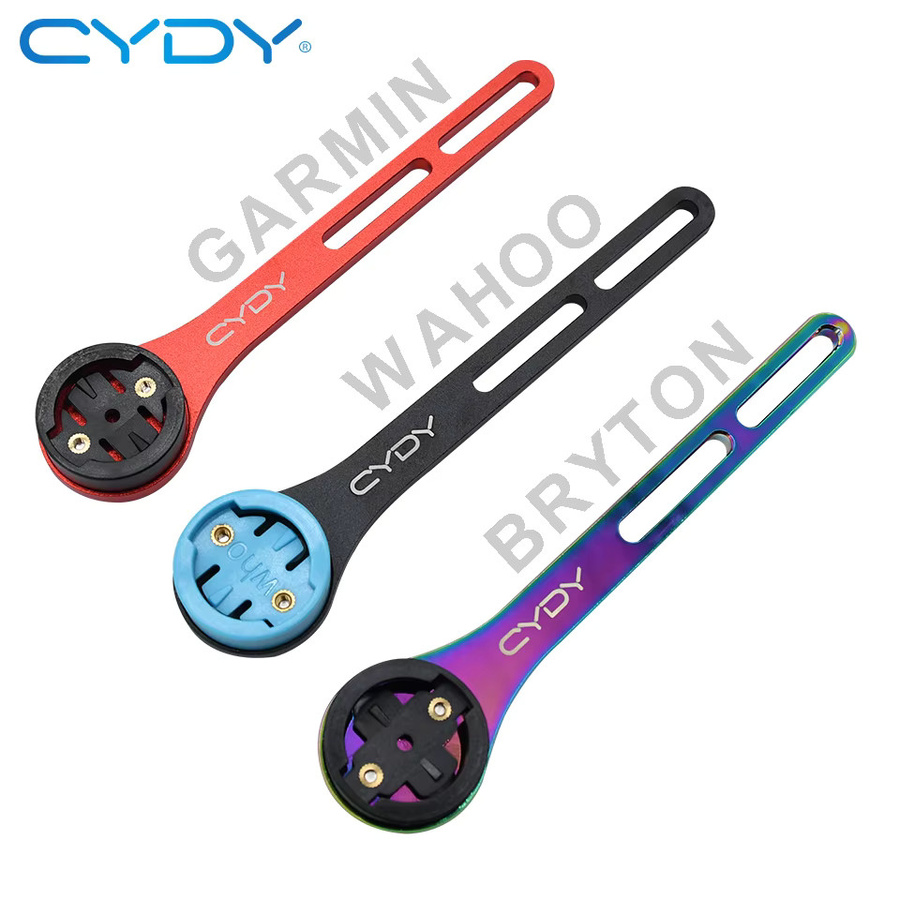 CYDY Fahrradhalterung aus Aluminiumlegierung für Garmin, Bryton, Wahoo, Xoss und Igpsport GPS, Farbe: Schwarz - Bild 2