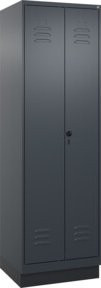 C+P Spind Classic PLUS mit Sockel, 2 Abteile, Anthrazitgrau und Schwarz, H x B x T: 195 x 60 x 50 cm - Bild 1