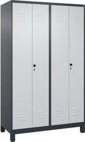 C+P PSA Doppel-Spind Classic PLUS mit 4 Abteilen, Füße, Sicherheits-Drehriegel, B/H/T: 120 x 195 x 50 cm - Bild 1