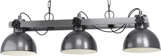 Eglo Pendelleuchte Lubenham 3-flammig in Nickel aus Stahl mit E27 Fassung - Bild 1