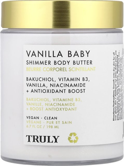 Truly Beauty Vanille Baby Schimmer Körperbutter, 198 ml, Unisex - Bild 1
