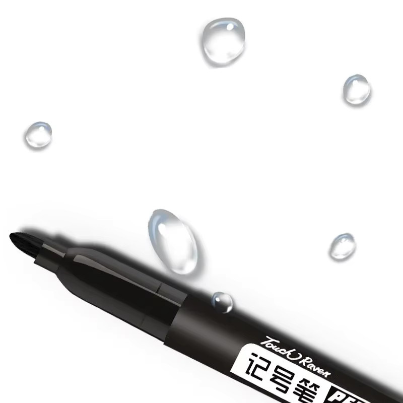 3er-Set Permanent Marker mit wasserfester Öl-Tinte, feine Spitze 1,5 mm, Farben: Schwarz, Blau, Rot - Bild 2