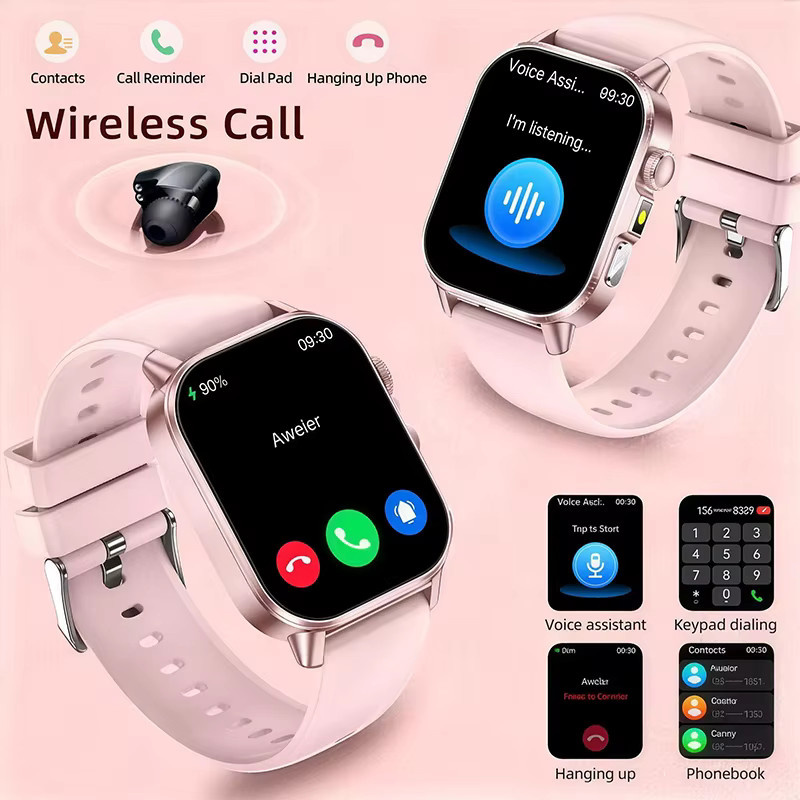 GUHUAVMI Smartwatch für Damen in Pink mit EKG- und PPG-Blutdruck-Diagnose, Blutfett- und Harnsäure-Messung sowie Menstruations- und Körpergesundheits-Tracker - Bild 5