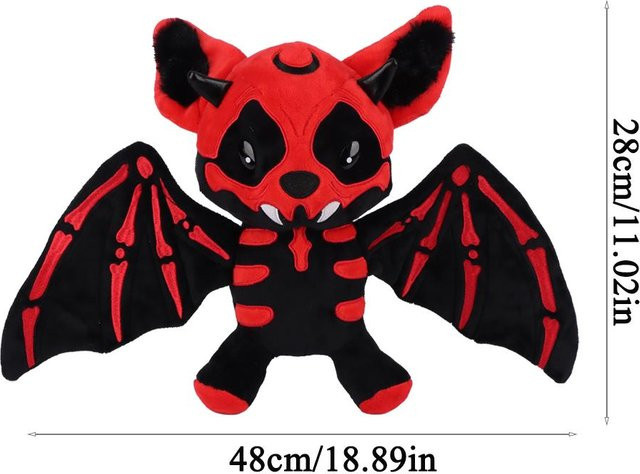 Yiran toy Halloween Skelett Fledermaus Plüschtier, 28cm, ab 3 Jahre - Bild 1