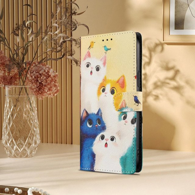 Leder Klapphülle mit Schmetterlingsblumen-Design für Samsung Galaxy S25 S24 S23 S22 S21 S20 Ultra FE Plus Edge als Geldbörse Handyhülle in Multicolour - Bild 1