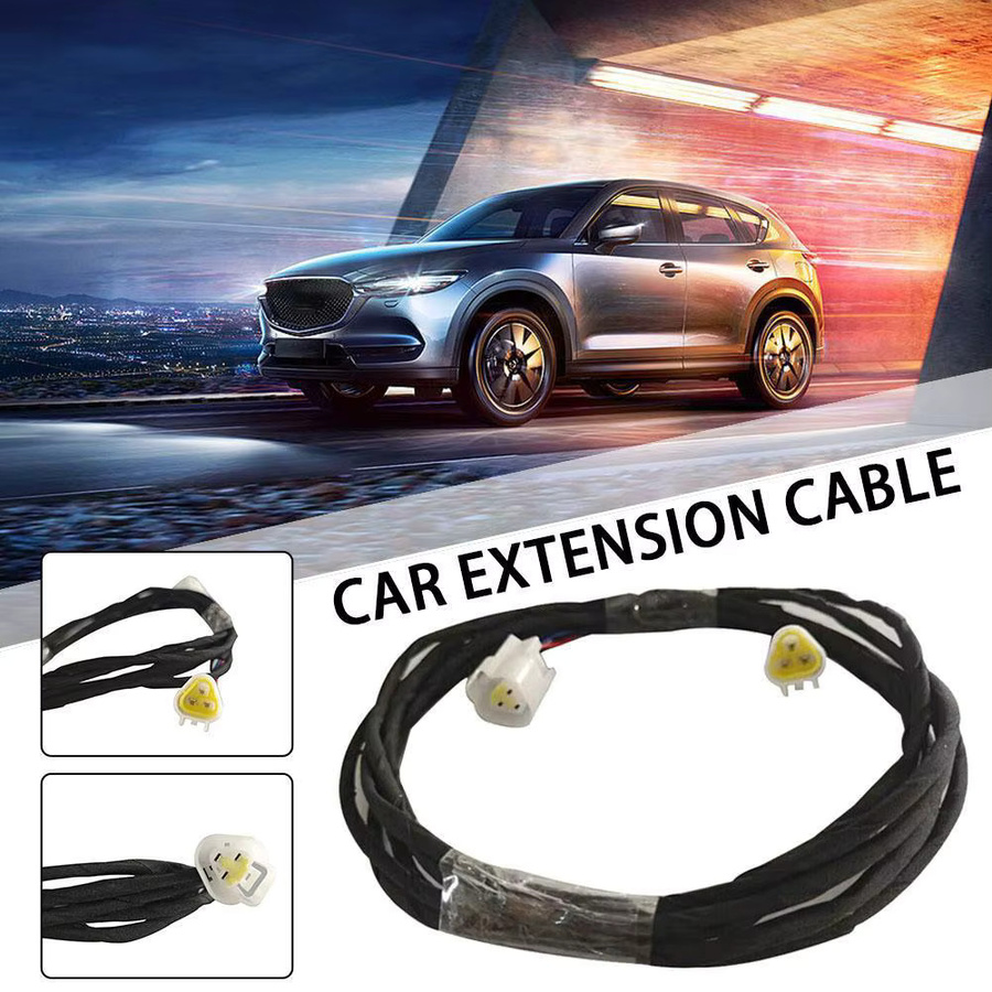 LCD Display Bildschirm Verlängerungskabel als Kabelbaum Adapter Stecker für Automotive Interior Modifikation, Schwarz - Bild 4