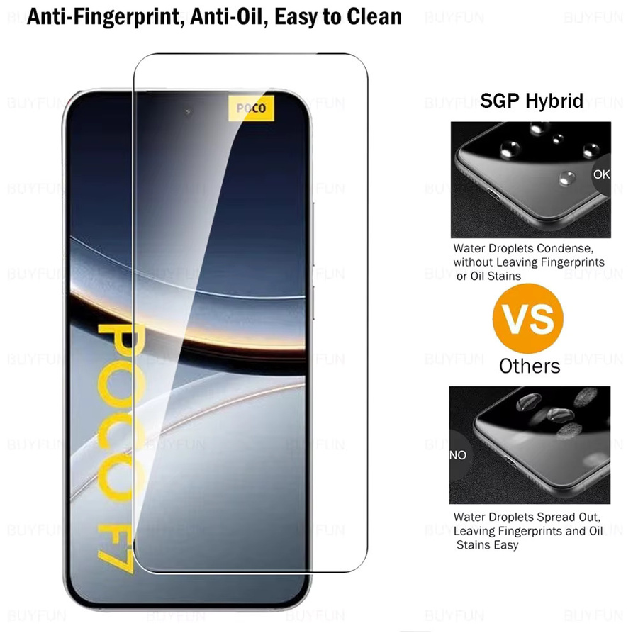 Xiaomi Poco F7 5G Displayschutzfolie aus gehärtetem Glas, 2 Stück, transparent, 6,83 Zoll - Bild 4
