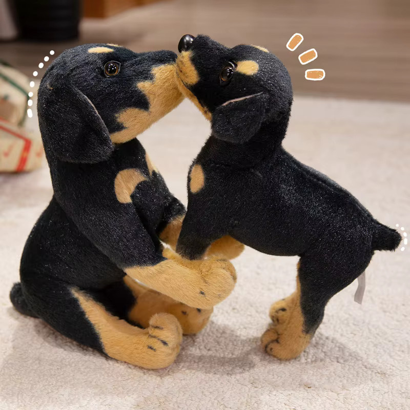 BOOKFONG Rottweiler Schwarzer Hund, Plüschtier, Schwarz - Bild 3