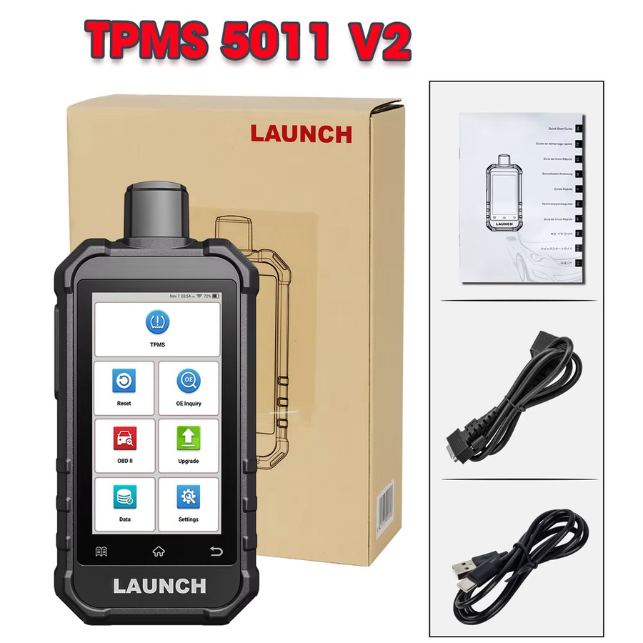 LAUNCH X431 Creader TPMS 5011 V2 Reifendruckkontrollsensor-Scanner in Schwarz mit Unterstützung für alle aktiven 315MHz und 433MHz Sensoren und 12 Reset-Servicefunktionen - Bild 7