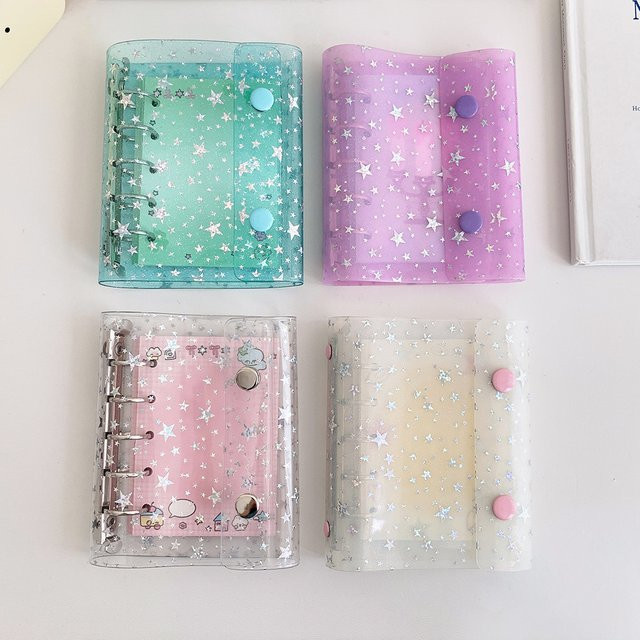 Transparentes Y2K Kartenalbum mit M5 Sternen Design für 3-Zoll-Fotos und Idol-Karten als süßes Fotoalbum und Tagebuch - Bild 1