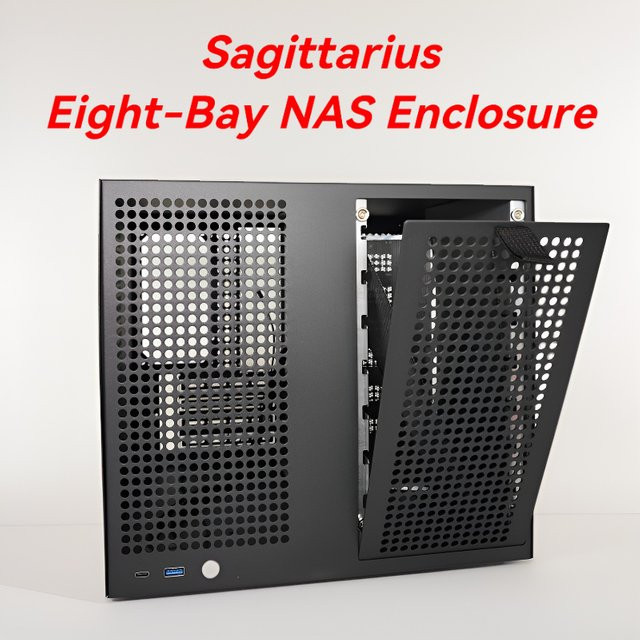 VBNM 8-Bay NAS-Chassis mit Backplane, ATX-Netzteil und Unterstützung für Micro-ATX-Motherboards sowie PCIe-Steckplätze in voller Höhe in Schwarz oder Weiß - Bild 1