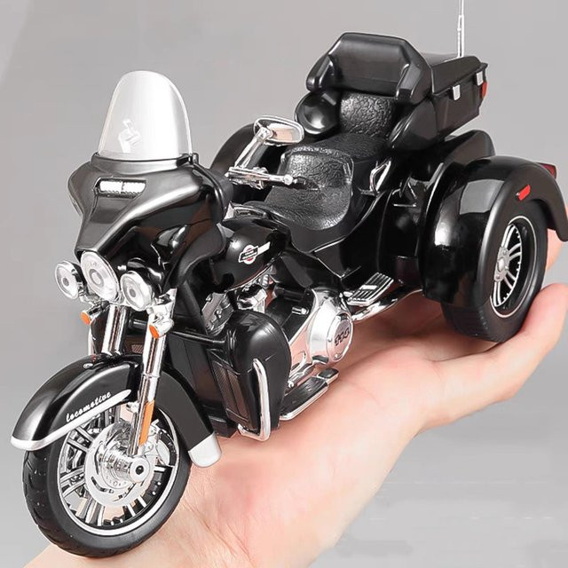 MINI AUTO Motor Dreirad, Spielzeug Autos Modelle, Maßstab 1/9, mit Licht und Sound, Metall - Bild 1