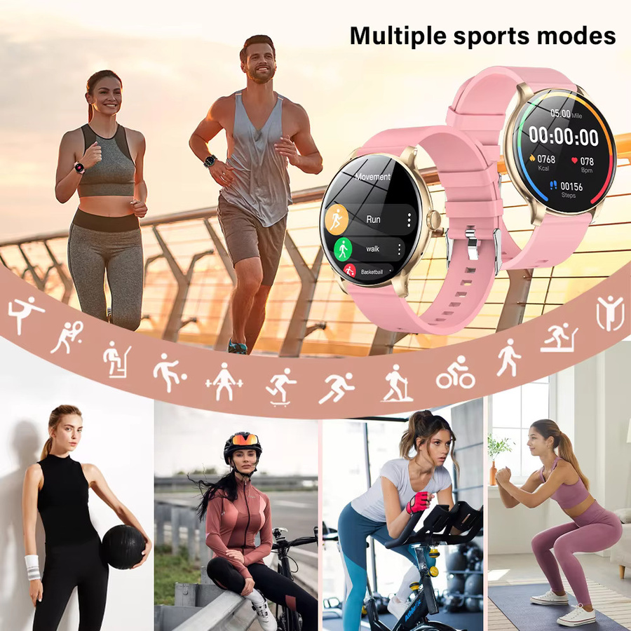 KESHUYOU Smartwatch, Silber, Silikon, Damen - Bild 3