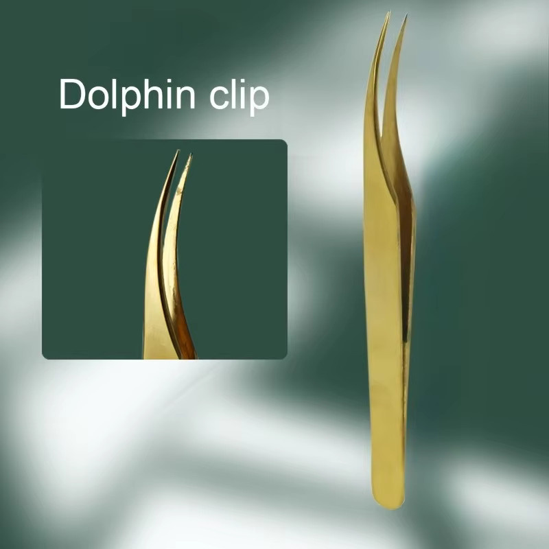 Ouriner Wimperntransplantationspinzette aus Edelstahl, Gold - Bild 2
