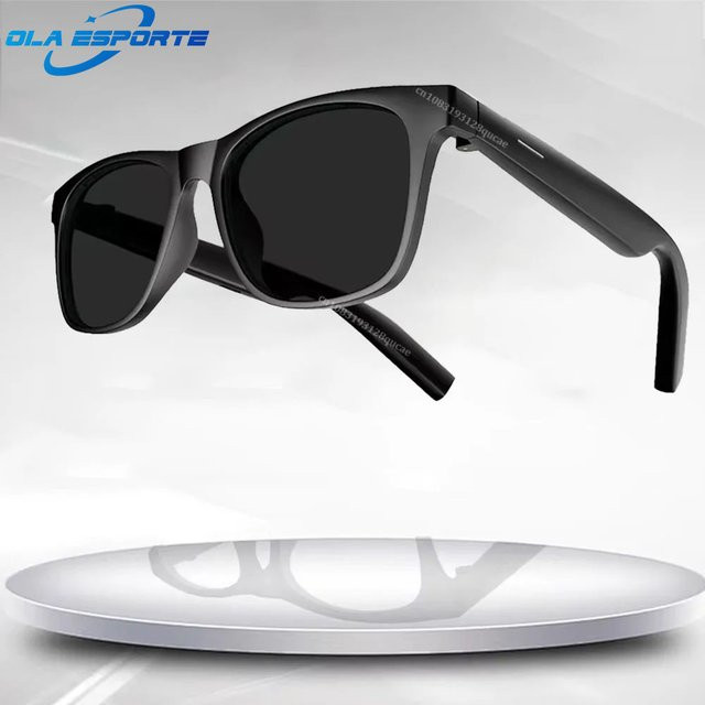 Ola Esporte Smart Bluetooth Sonnenbrille mit Sprachanruf-Steuerung und Musikfunktion, UV-polarisiert, Schwarz - Bild 1