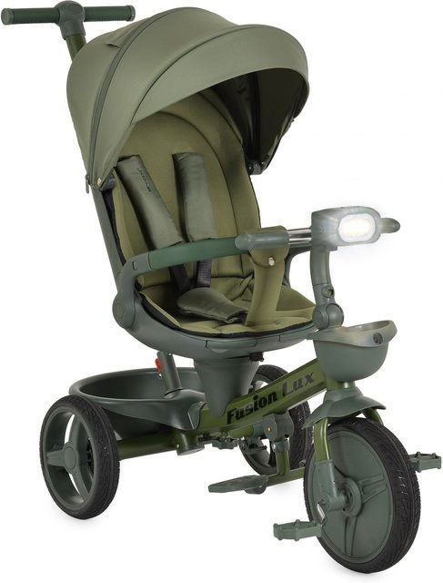 Byox Fusion Lux Dreirad, grün, mit Musik, Scheinwerfer, PU-Reifen, Korb - Bild 1