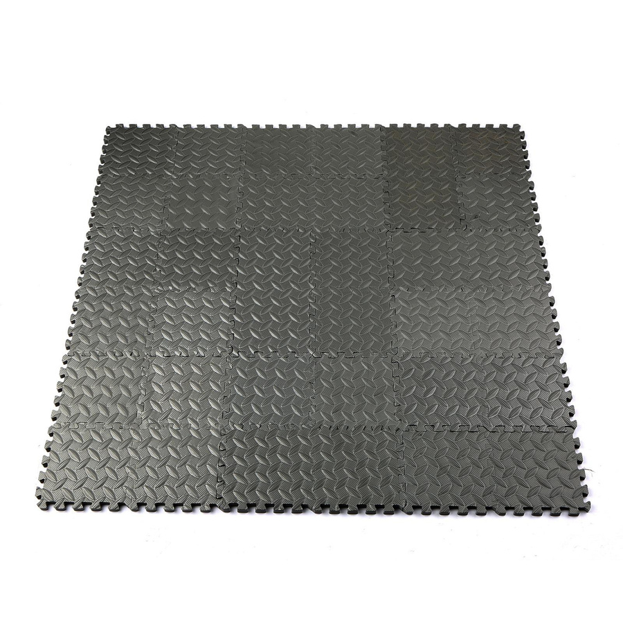 TOMTOP JMS EVA Schaumstoff-Trainingsmatten Set, 36 Stück, rutschfest, schwarz und grau, B/T/H: 15 x 15 x 1 cm - Bild 8