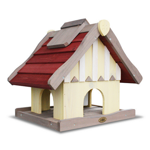 HABAU Vogelhaus Norwegen aus Holz in Gelb, B/H/T: 44 x 40 x 35 cm - Bild 1